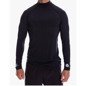 SParms Sun Protection UPF 50 Warm Long Sleeve Shirt Black Size Men's XL NEW